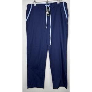 Dudz Scrub Size S UNC NCAA North Carolina Tar Heels Back Logo Pants Navy NWT New